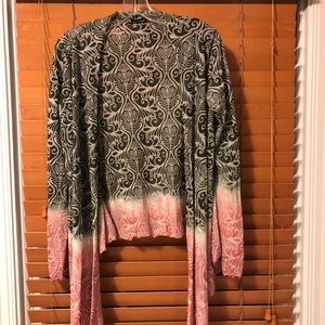 Unique light weight open front cardigan